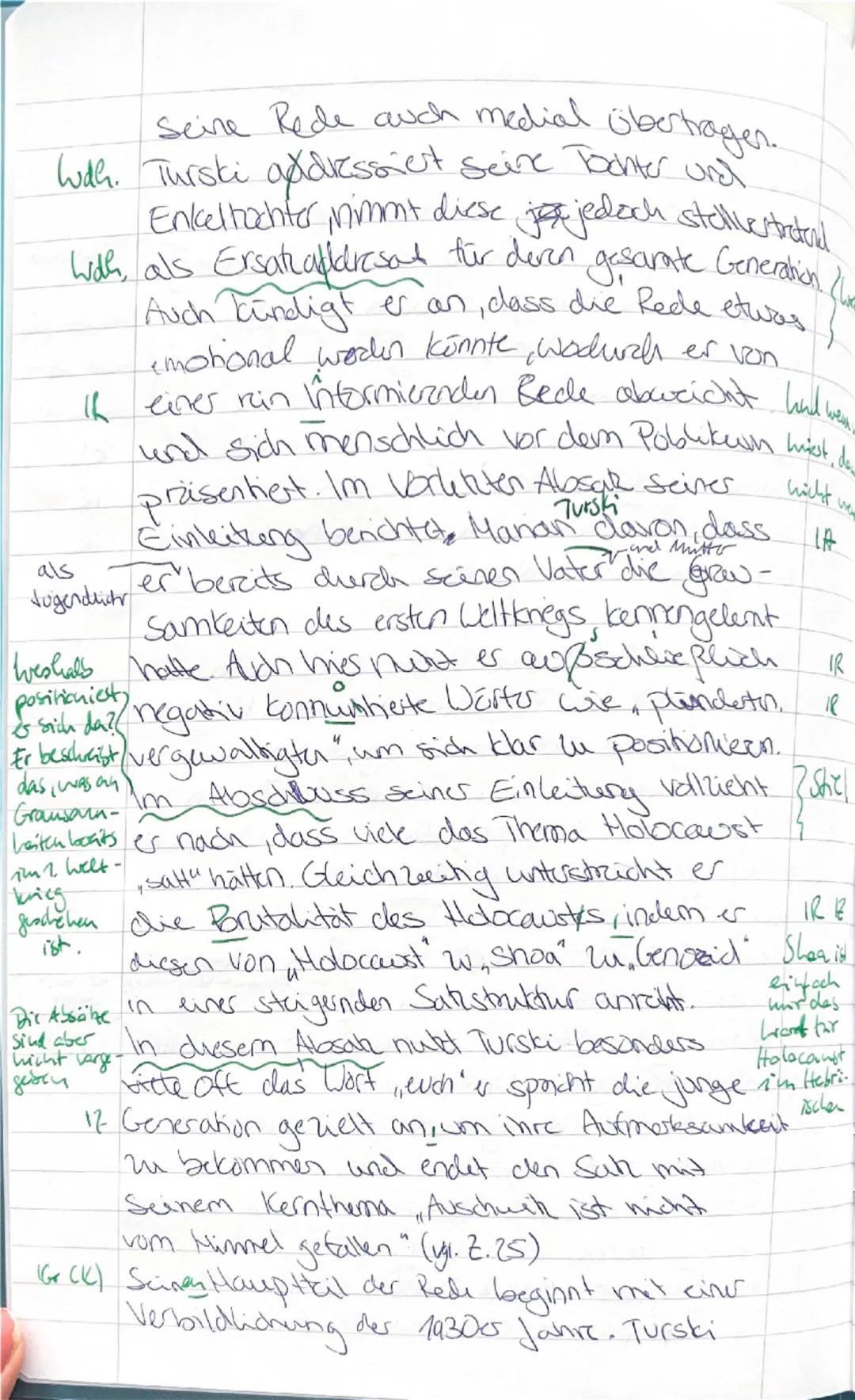 LG/DEU/Q2 LK/SIN
Name: Valena
Klausur Nr. 1 - Redeanalyse
10.03.25
Wortanzahl:
FQ:
Aufgabenart: Redeanalyse
Textgrundlage: Gedenkrede von Ma