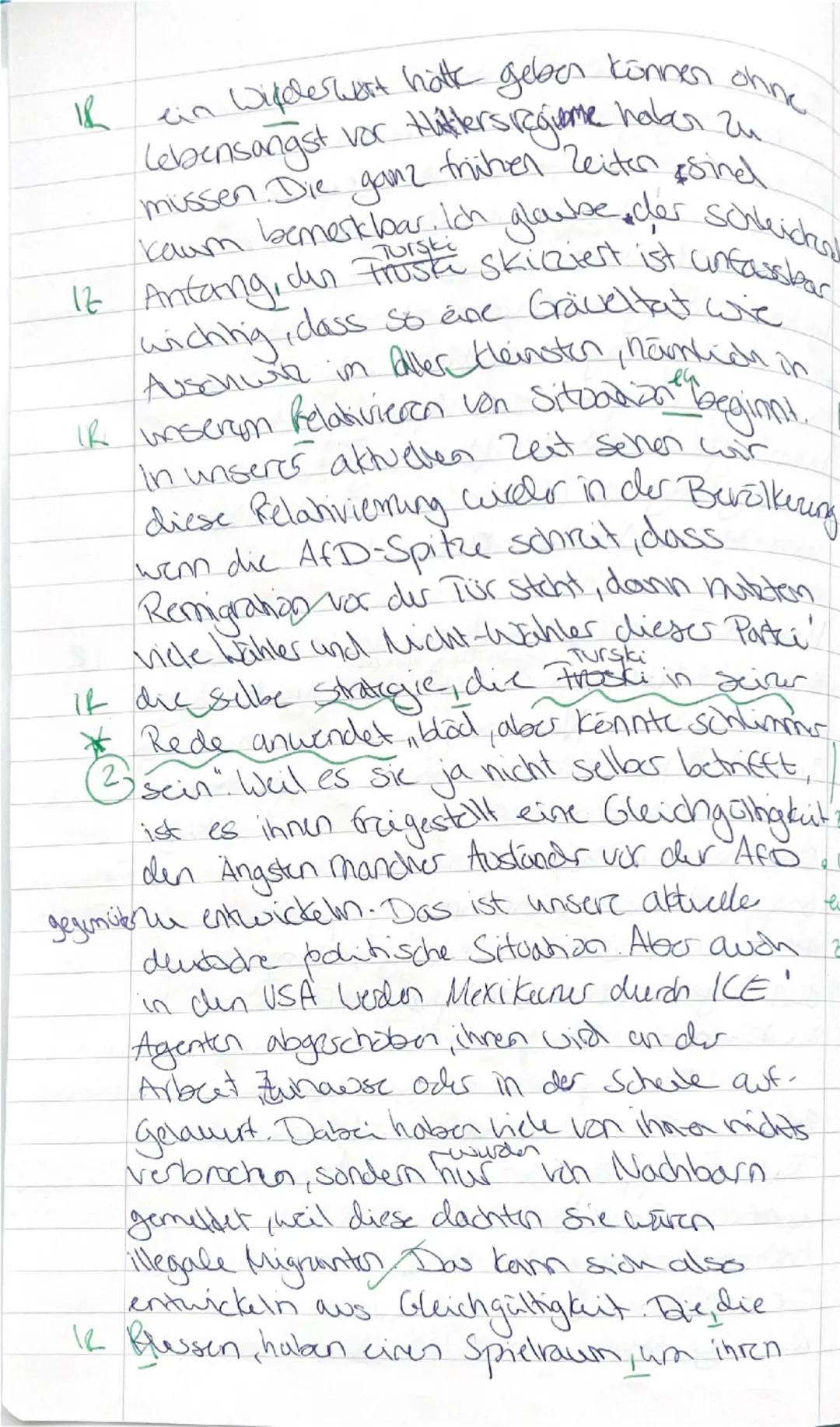 LG/DEU/Q2 LK/SIN
Name: Valena
Klausur Nr. 1 - Redeanalyse
10.03.25
Wortanzahl:
FQ:
Aufgabenart: Redeanalyse
Textgrundlage: Gedenkrede von Ma