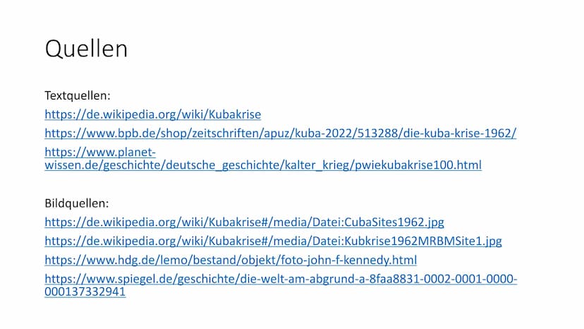 Die Kuba-Krise
1962
Die Welt vor einem Atomkrieg
2 1945 +
1949
1958
1959
Vorgeschichte
1959
• USA und UdSSR als etablierte Weltmächte mit un