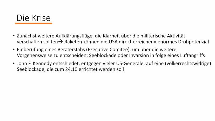 Die Kuba-Krise
1962
Die Welt vor einem Atomkrieg
2 1945 +
1949
1958
1959
Vorgeschichte
1959
• USA und UdSSR als etablierte Weltmächte mit un