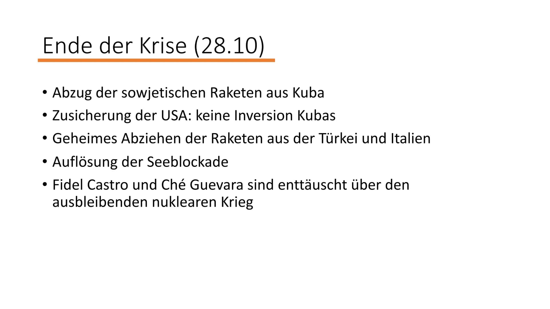 Die Kuba-Krise
1962
Die Welt vor einem Atomkrieg
2 1945 +
1949
1958
1959
Vorgeschichte
1959
• USA und UdSSR als etablierte Weltmächte mit un