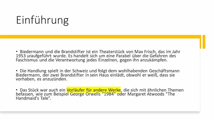 Biedermann und die
Brandstifter
Aktualität und Handlungsweise/-
verhalten der Charaktere
Eine Presentation von Lena und Timo Einführung
Aktu
