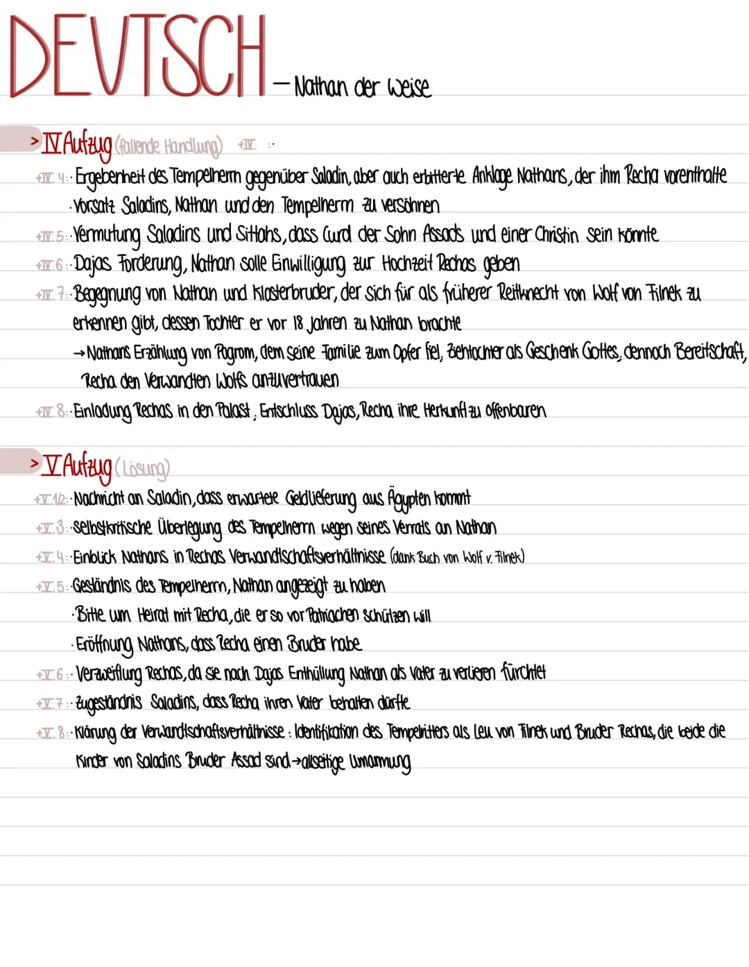 DEUTSCH-
I Aufzug (Exposition)
+I.1..Heimkehr des jüdischen Kaufmanns Nathan
Bericht, dass seine Tochter Recha von einem Tempelherm vor eine