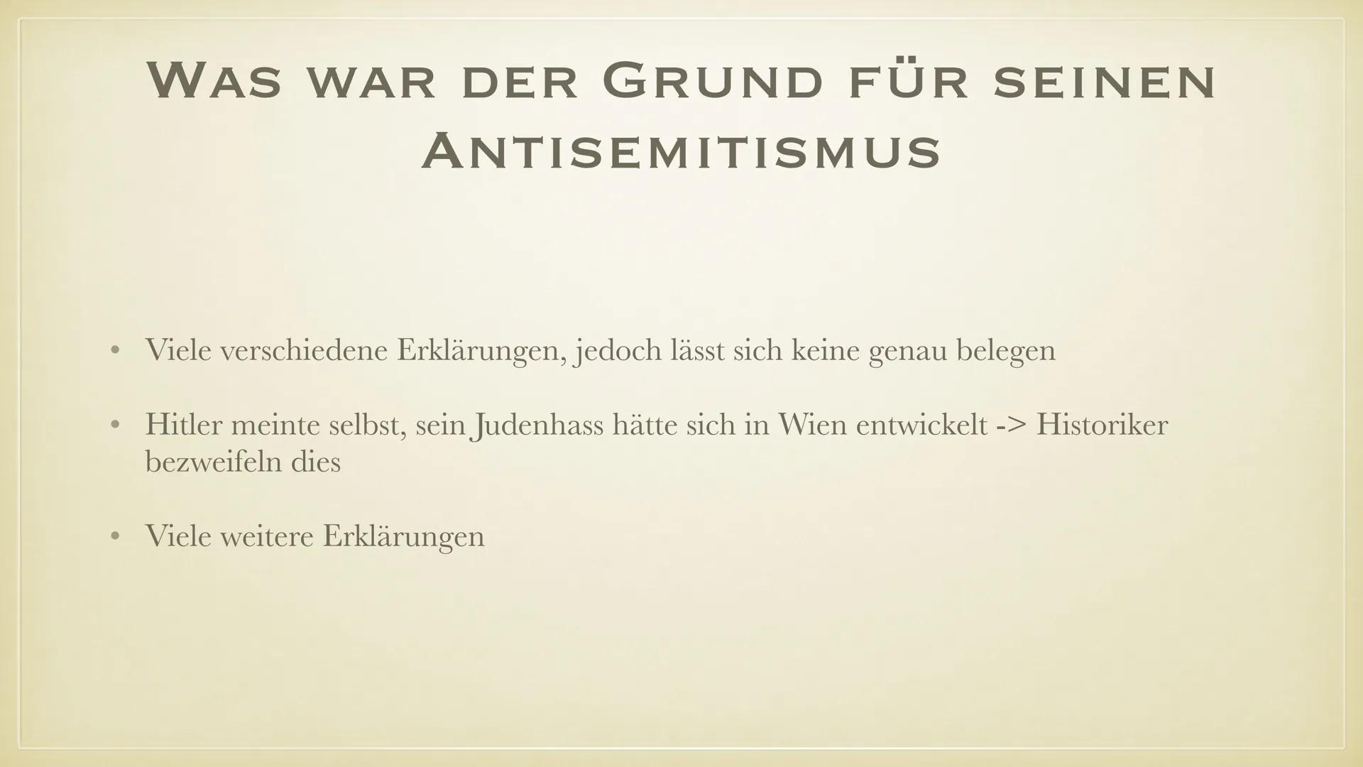 UE
ADOLF HITLER ● Steckbrief
●
●
●
Grundinformationen
Ansichten und Ideologie
Grund für seinen Antisemitismus
Aufstieg zum Führer
Propaganda