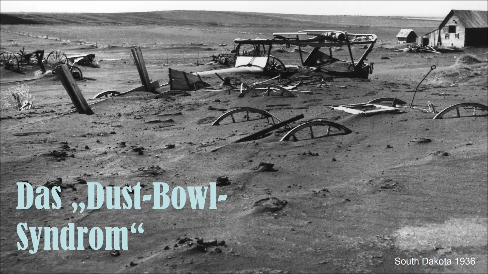 Das ,,Dust-Bowl-
Syndrom"
South Dakota 1936 Gliederung:
1. Namensgebung
2. Dust-Bowl USA
2.1. Ursache
2.2. Folgen
3. Dust-Bowl-Syndrom
3.1. 