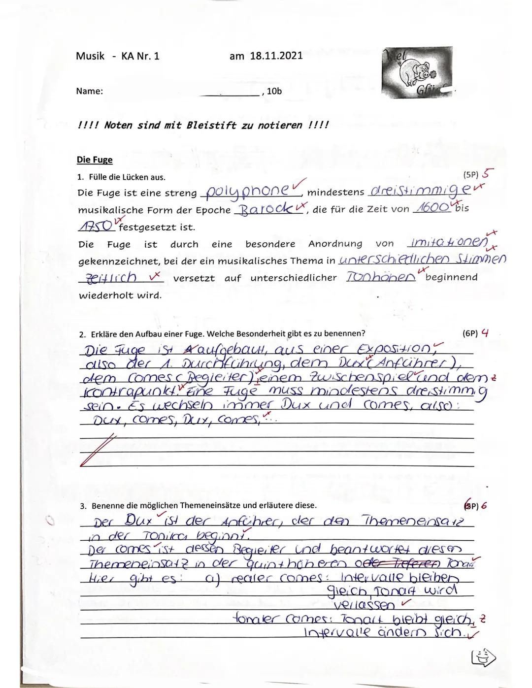 Musik - KA Nr. 1 am 18.11.2021

Name: _______________, 10b

!!!! Noten sind mit Bleistift zu notieren !!!!

Die Fuge

1. Fülle die Lücken au