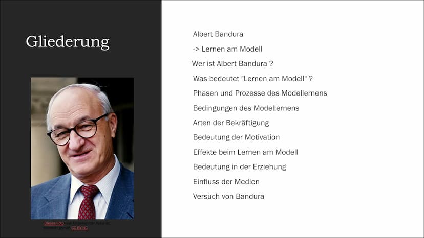 Albert Bandura:
Aggression als Folge von
Modelllernen Gliederung
"Dieses Foto" von Unbekannter Autor ist
lizenziert gemäß CC BY-NC
Albert Ba