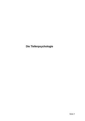 Know Hausarbeit Tiefenpsychologie  thumbnail