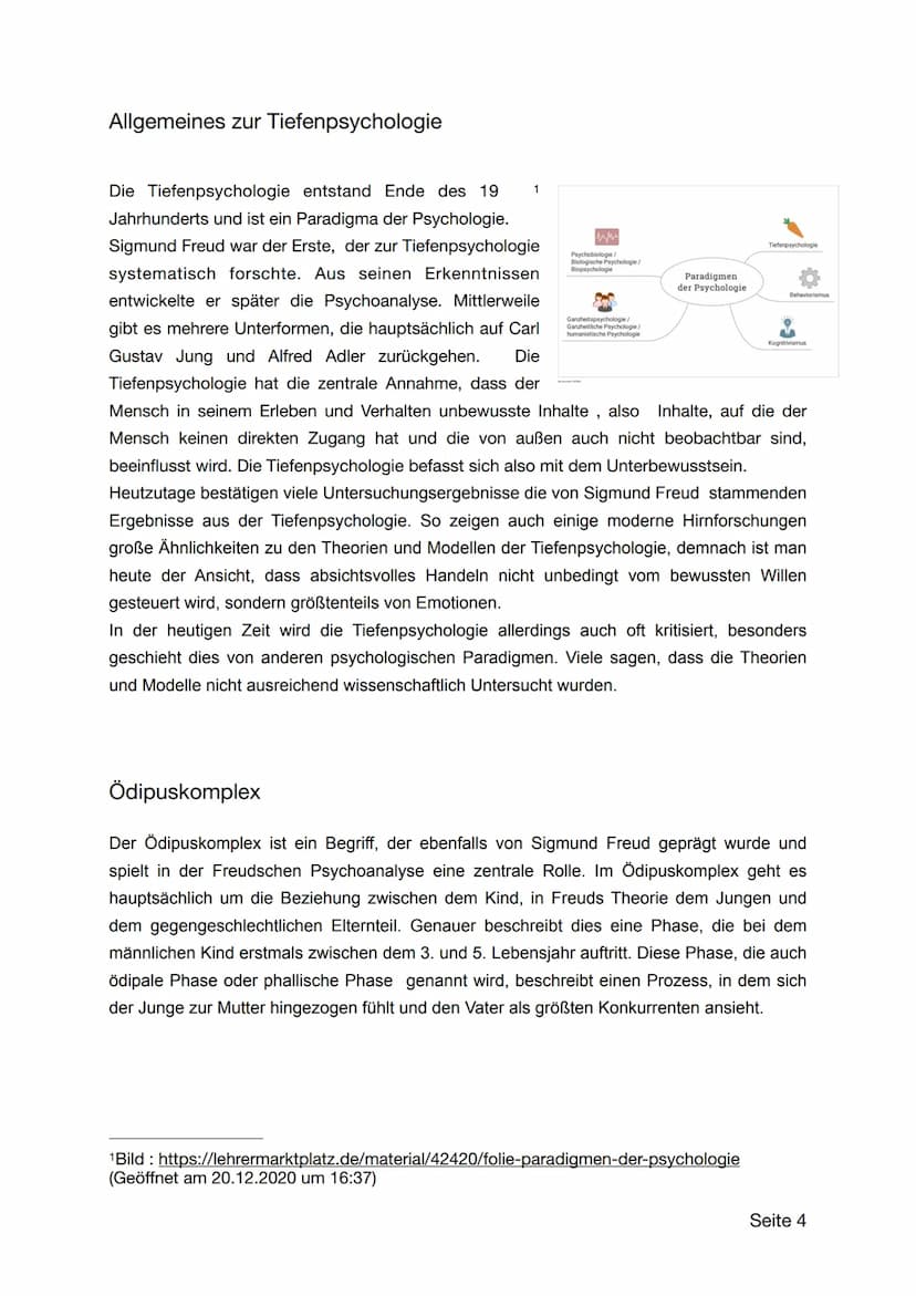 Die Tiefenpsychologie
Seite 1 Inhaltsverzeichnis mit Angabe der Seite
Die Tiefenpsychologie
1
Inhaltsverzeichnis mit Angabe der Seite
2
Einl