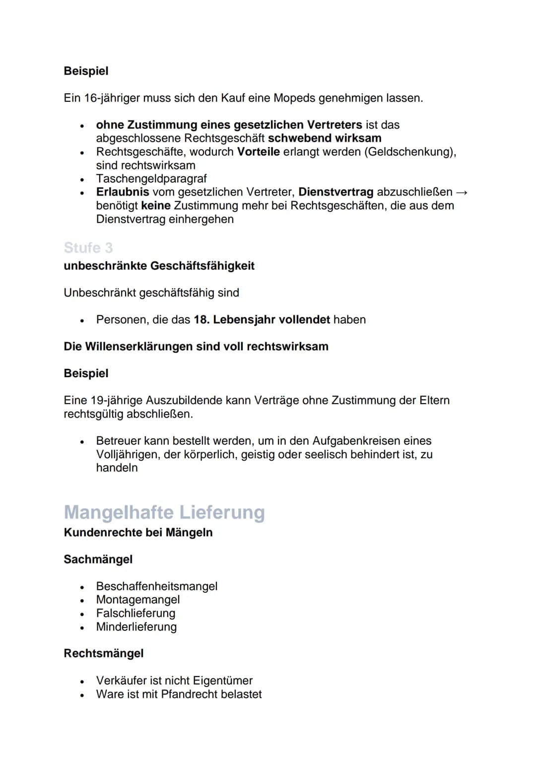Natürliche & juristische Personen
Natürliche Person
●
●
Juristische Person
●
• juristisches Konstrukt
Klausurvorbereitung
Wirtschaftslehre
●