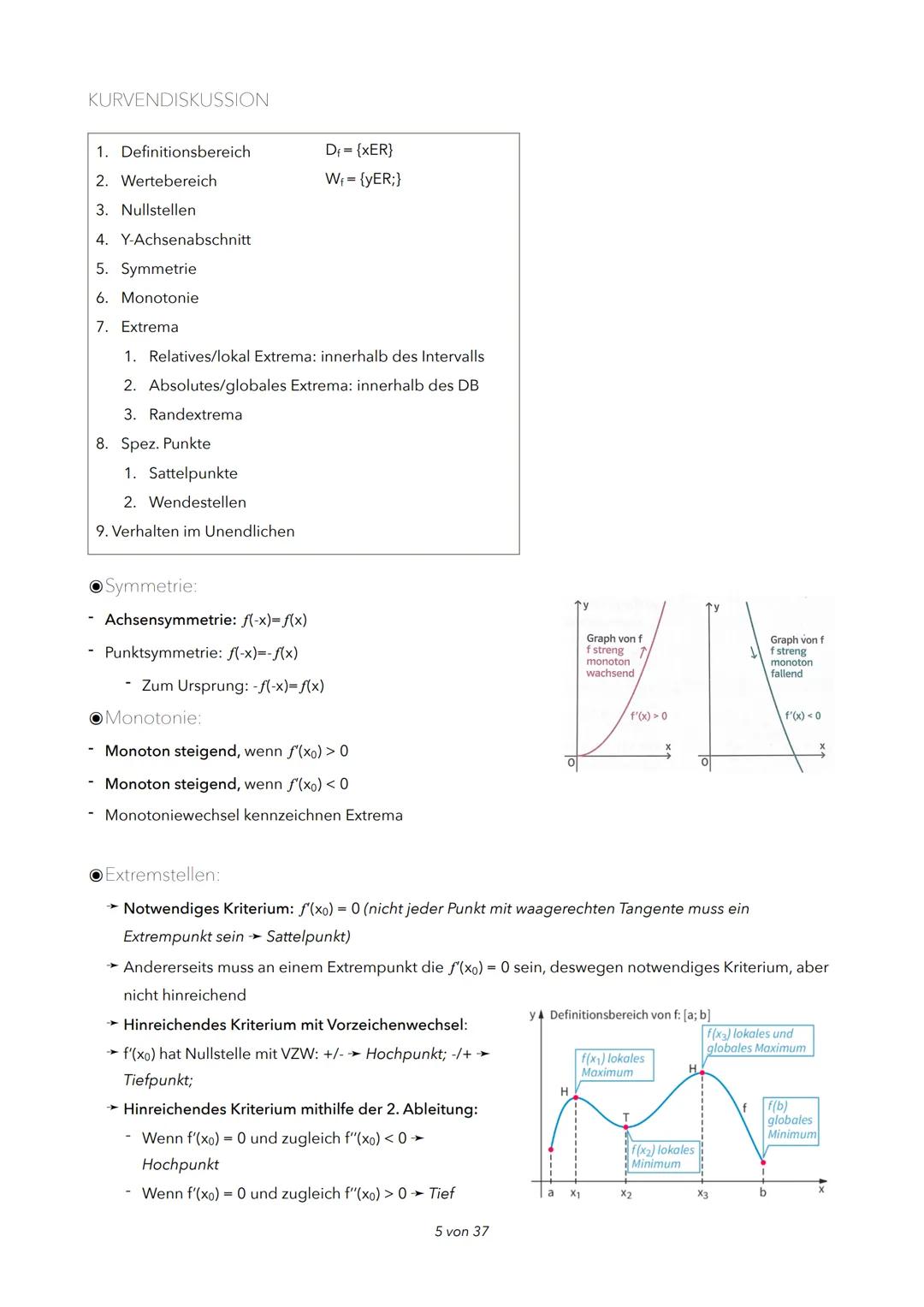 1. Analysis
STETIGKEIT
Bedingungen um an beliebiger stelle xo stetig zu sein:
1. f(x) ist an der Stelle xo definiert → xo € Df
2. Der linkss