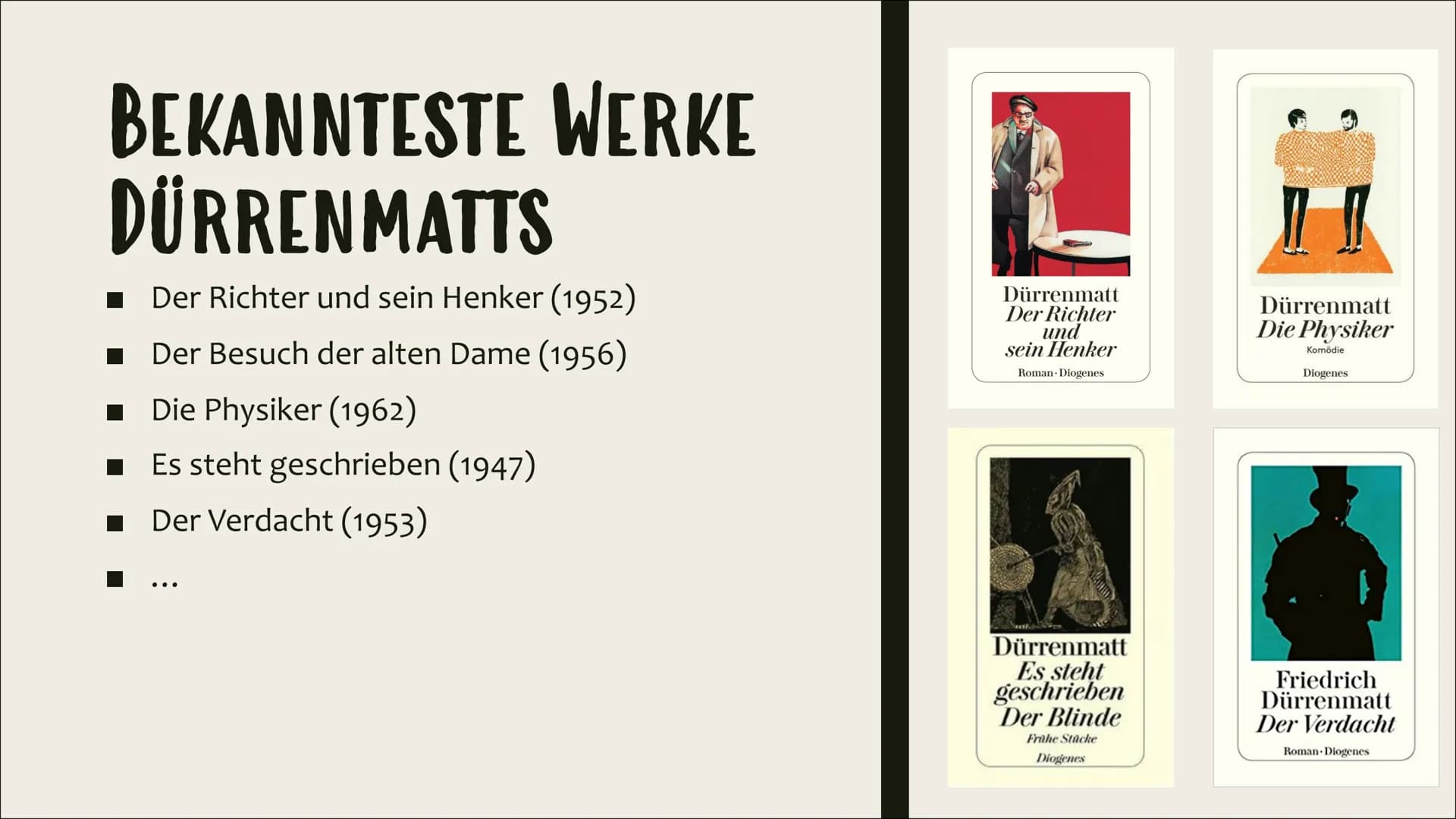 DER BESUCH DER
ALTEN DAME
Friedrich Dürrenmatt
SG 11.1 Laura Wiederkehr
Friedrich
Dürrenmatt
Der Besuch
der alten Dame
Tragische Komödie
Dio