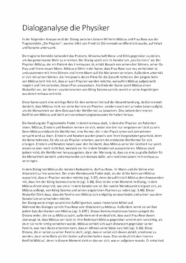 Know Dialoganalyse „die Physiker“ (S.35-42) thumbnail