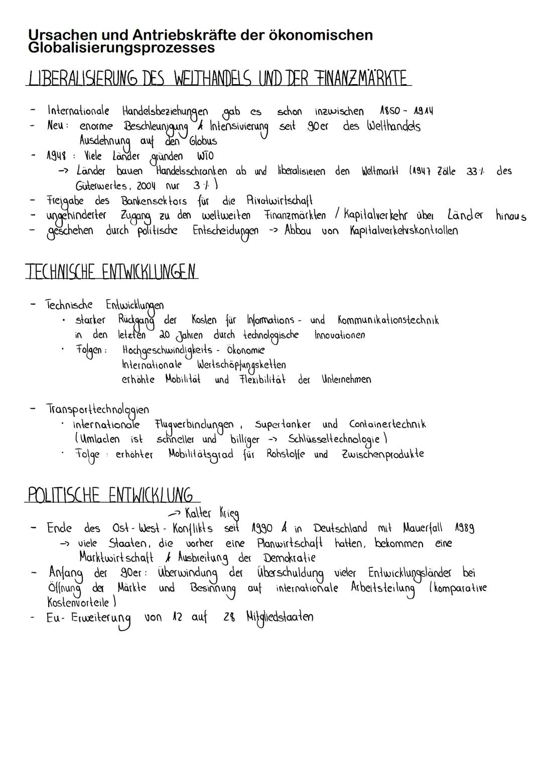 # Ursachen und Antriebskräfte der ökonomischen
Globalisierungsprozesses

# LIBERALISIERUNG DES WELTHANDELS UND DER FINANZMÄRKTE

- Internati