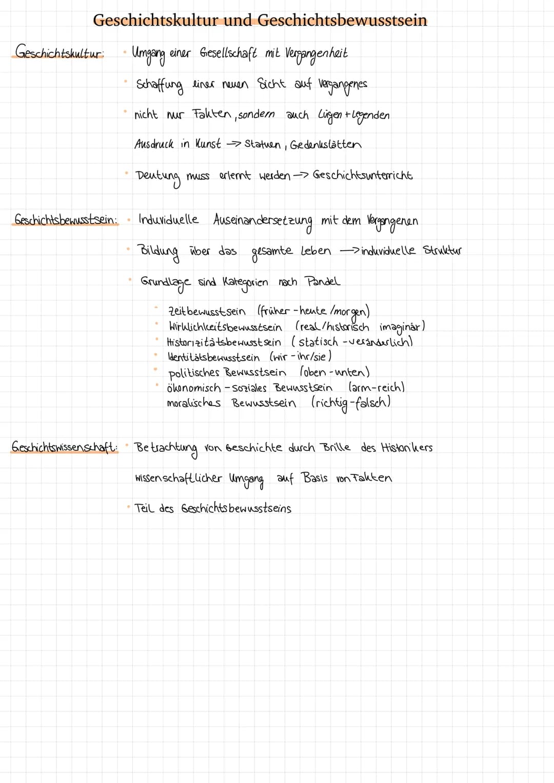 Geschichtskultur und Geschichtsbewusstsein
Geschichtskultur Umgang einer Gesellschaft mit Vergangenheit
Schaffung einer neuen Sicht auf verg