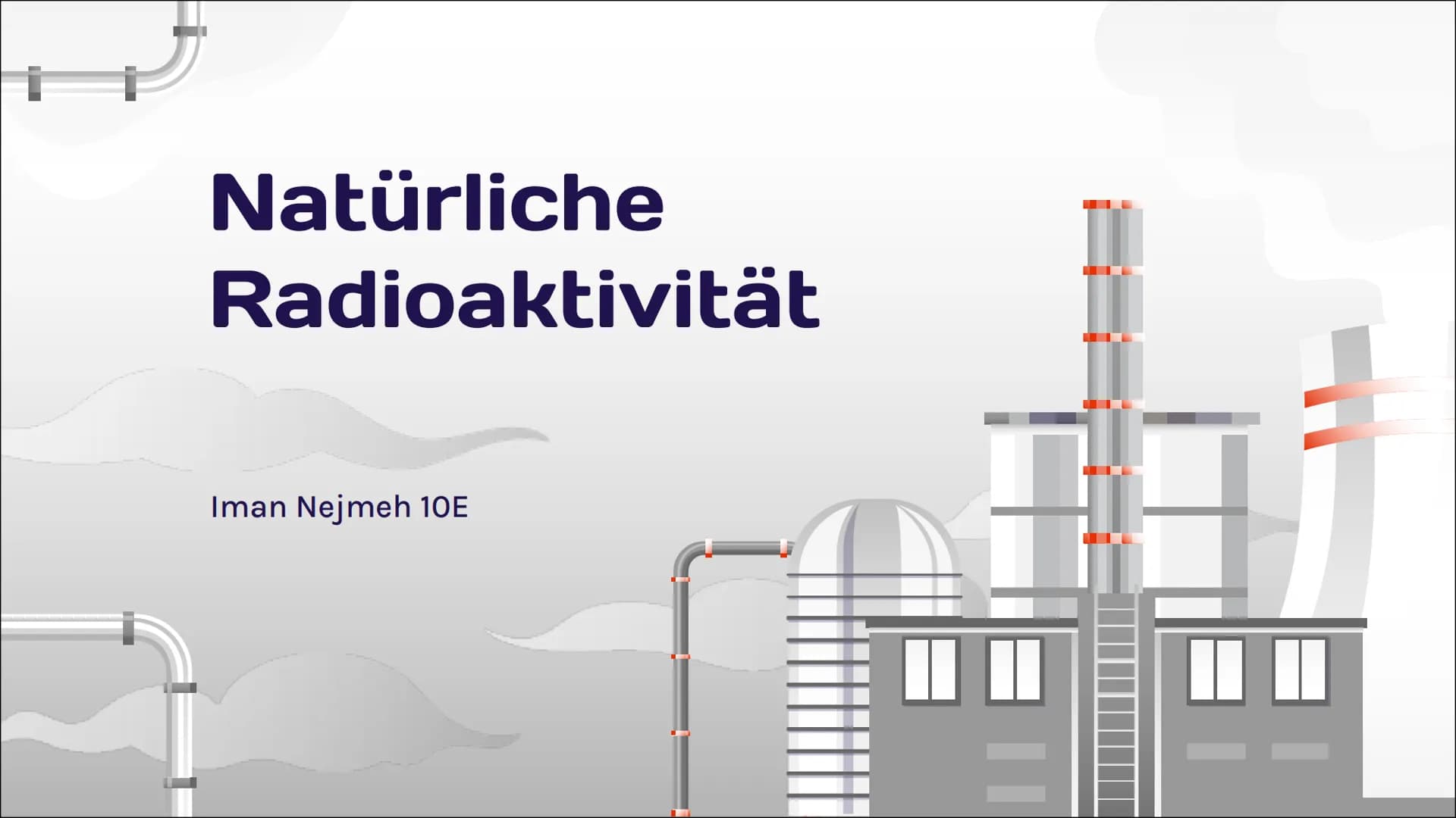 Natürliche
Radioaktivität
Iman Nejmeh 10E
||
III 01
Inhaltsverzeichnis
Was ist natürliche
Radioaktivität?
03 Alpha-/Beta-/
Gammastrahlung
05