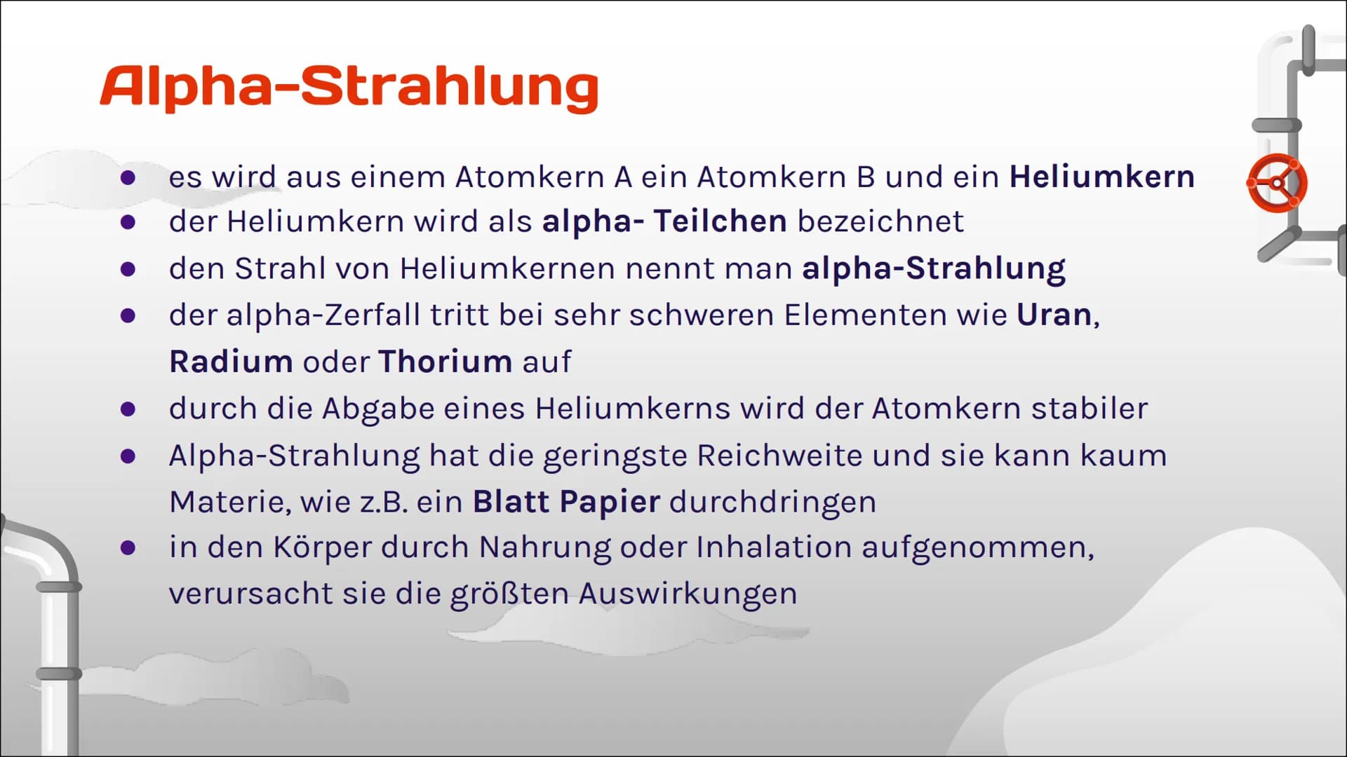 Natürliche
Radioaktivität
Iman Nejmeh 10E
||
III 01
Inhaltsverzeichnis
Was ist natürliche
Radioaktivität?
03 Alpha-/Beta-/
Gammastrahlung
05