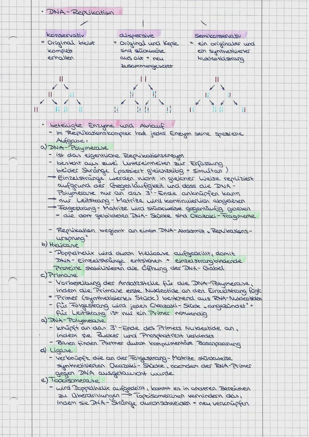 # DNA-Replikation

*   konservativ
    = Original bleibt
    komplett
    erhalten

*   dispersive
    - Original und Kopie
    sind stückwe
