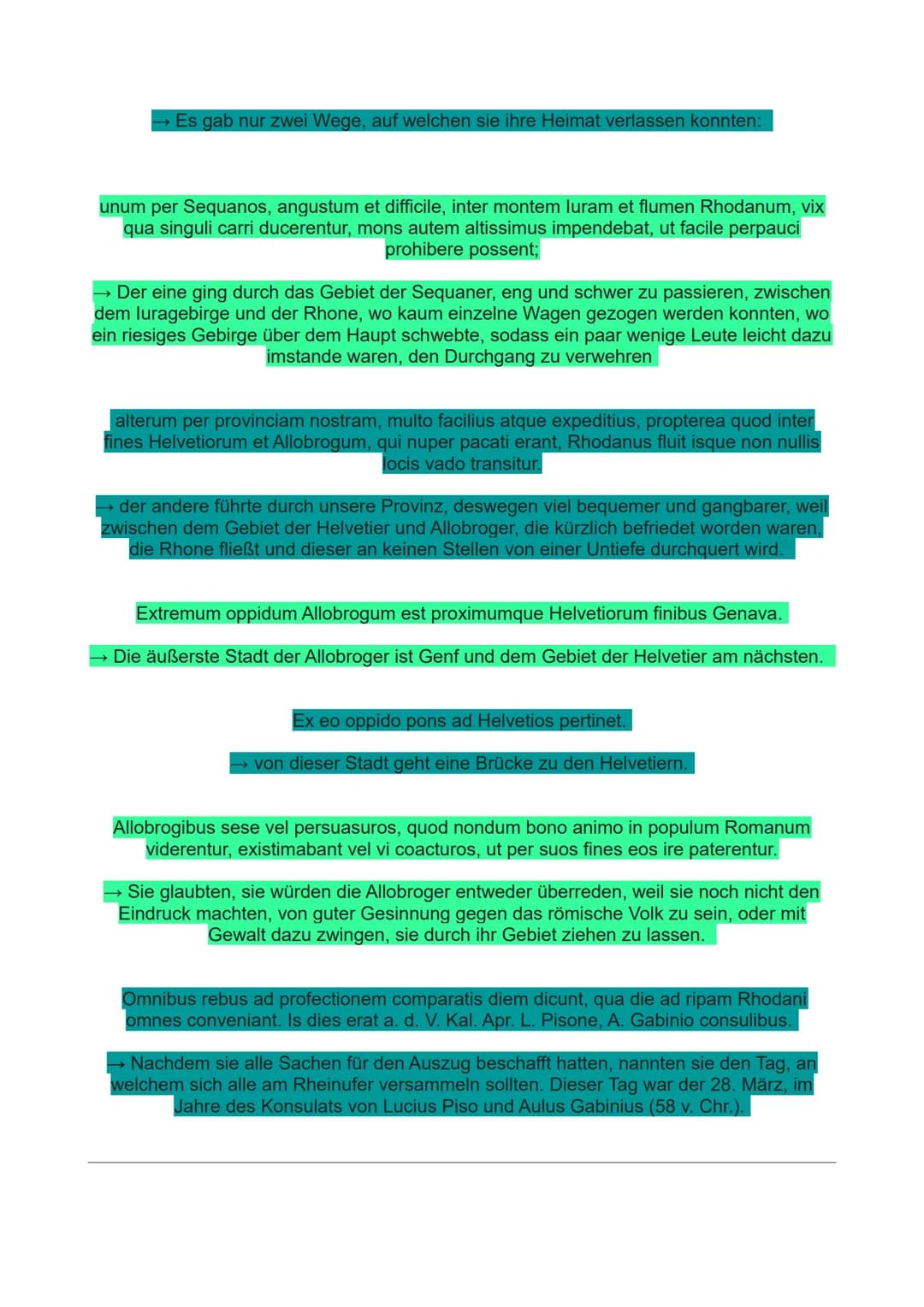 Lernzettel-Latein-2.Klassenarbeit
1-Geographie Galliens
Gallia est omnis divisa in partes tres, quarum unam incolunt Belgae, aliam Aquitani,