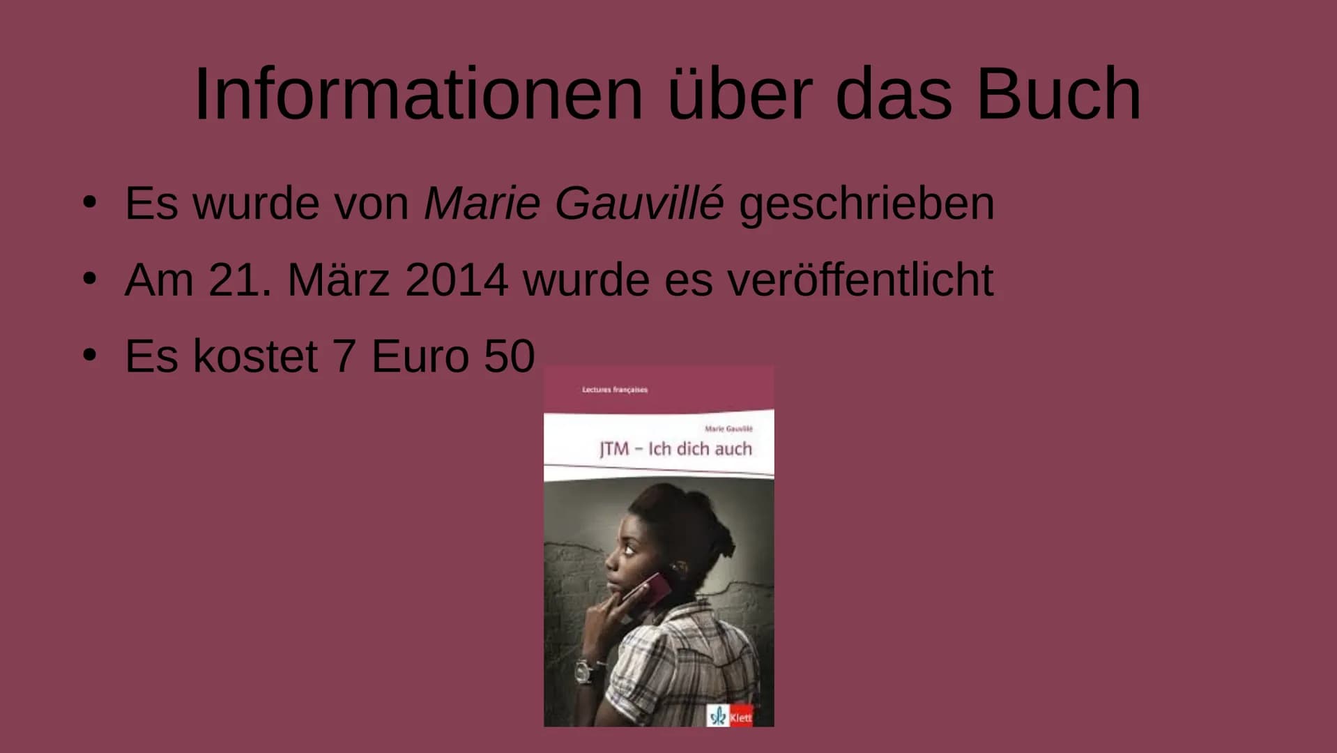 ITM-
fie
JTM-1
Lectures françaises
Marie Gauvillé
JTM - Ich dich auch
Lob
Klett
th auch
JTM
ch
♡
ch
auch
h dich auch! ITM-
fie
JTM-1
Lecture