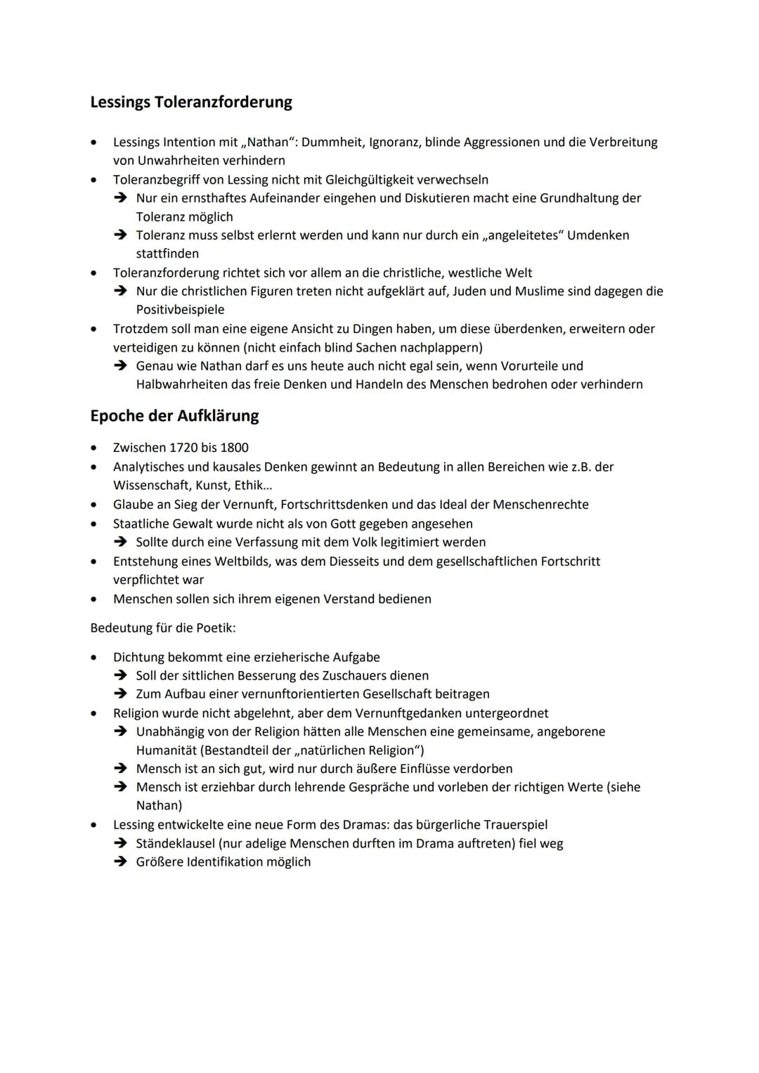 Der Aufbau des Nathans:
Exposition (1.Aufzug)
● Wichtige Figuren werden vorgestellt
● Einführung in die Konflikte
→Gegensatz zwischen Schwär