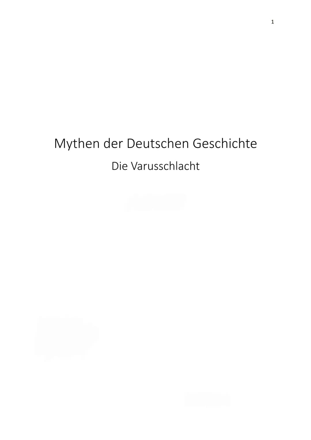 Mythen der Deutschen Geschichte 