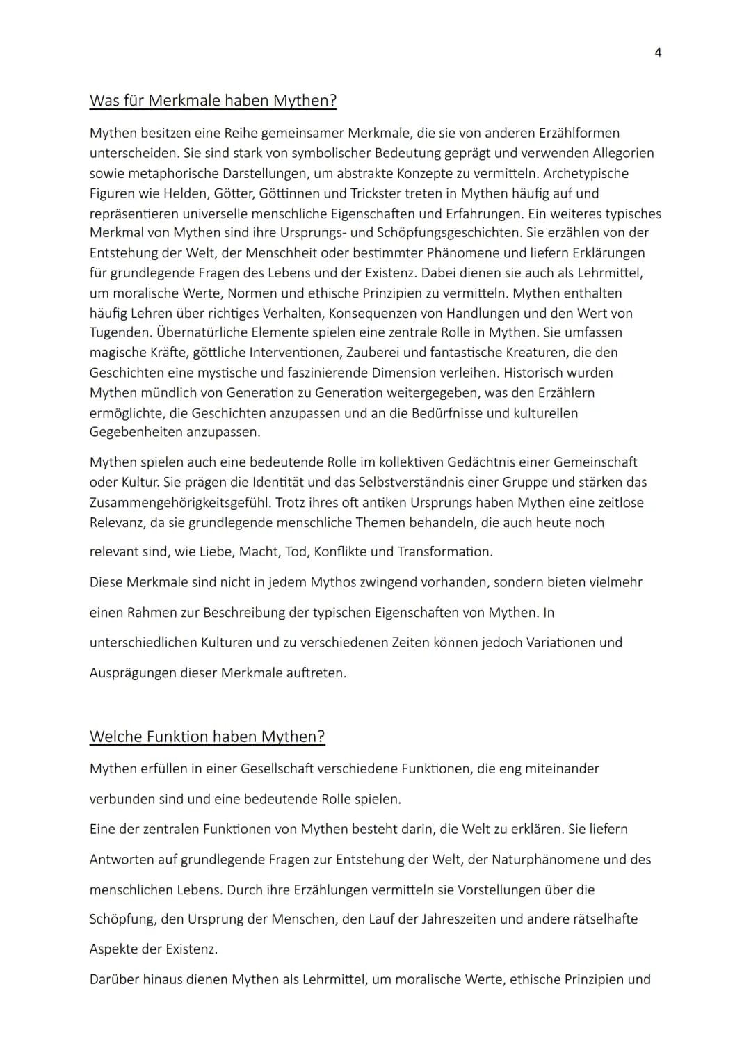 Mythen der Deutschen Geschichte
Die Varusschlacht
1 Inhaltsverzeichnis
1. Einleitung
2. Was sind Mythen?
3. Merkmale von Mythen
4. Welche Fu
