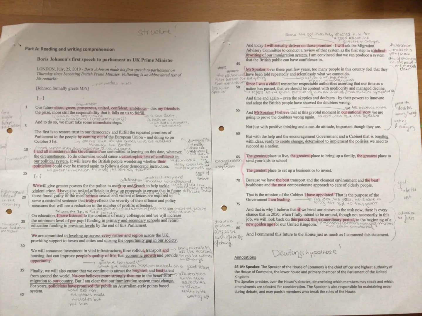 Exam on ,,Isles of Wonder?" -The UK between self-perception
Q1 LK E
and external perspectives.
Assignments:
Part A: Reading and writing comp