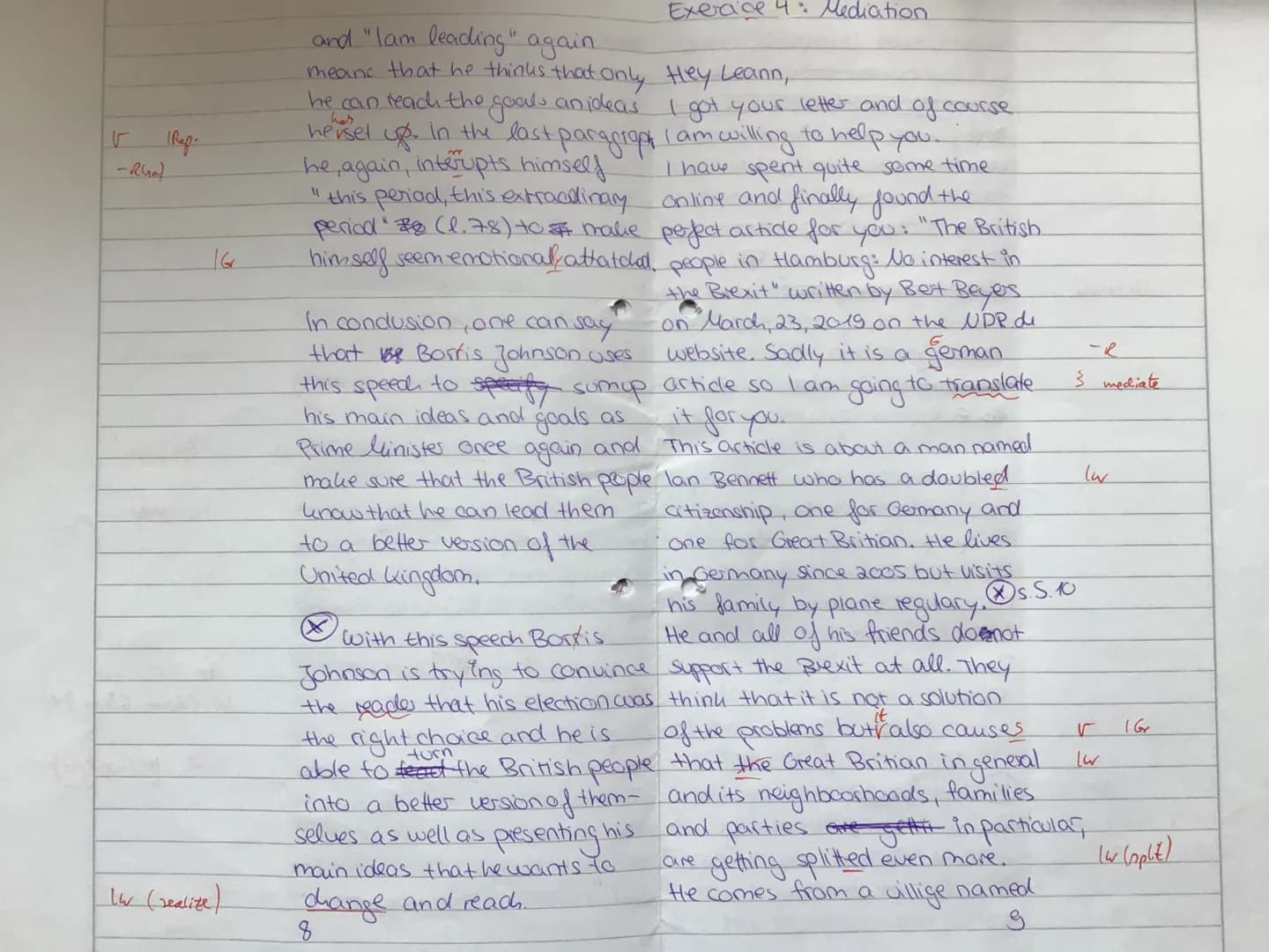 Exam on ,,Isles of Wonder?" -The UK between self-perception
Q1 LK E
and external perspectives.
Assignments:
Part A: Reading and writing comp