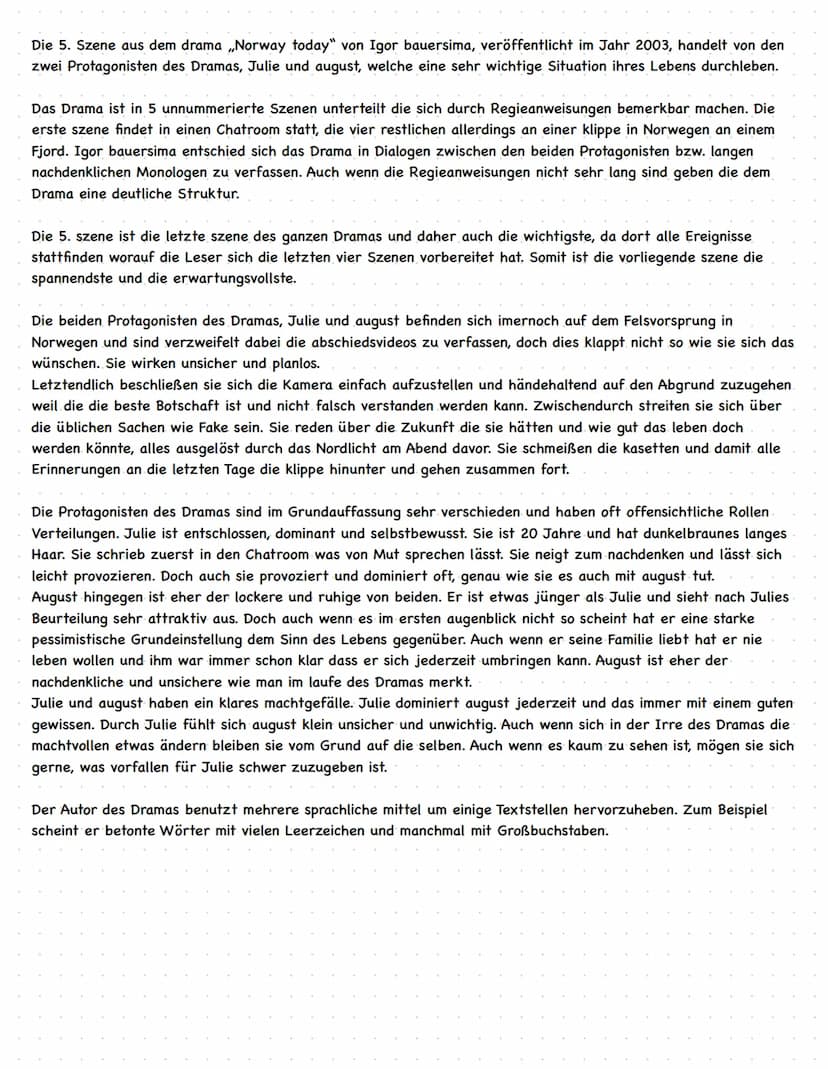 Allgemein
* Szenenanalyse Lerngettel
Einleitung: Autor, Titel, Textart, Erscheinungsjahr, Thema, kurze Inhaltsangabe
Hauptteil: A.) Einordnu