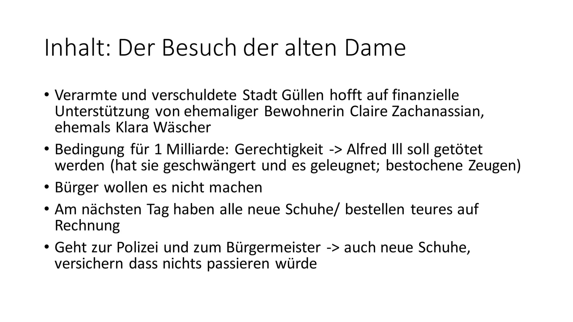 Der Besuch der alten Dame
Von Friedrich Dürrenmatt Friedrich Dürrenmatt
● 1921-1990
Schweizer Schriftsteller, Dramatiker und Maler
studierte