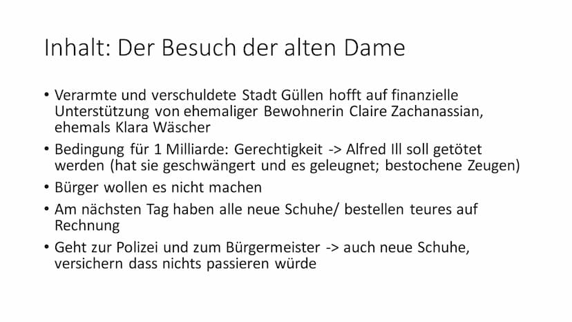 Der Besuch der alten Dame
Von Friedrich Dürrenmatt Friedrich Dürrenmatt
● 1921-1990
Schweizer Schriftsteller, Dramatiker und Maler
studierte