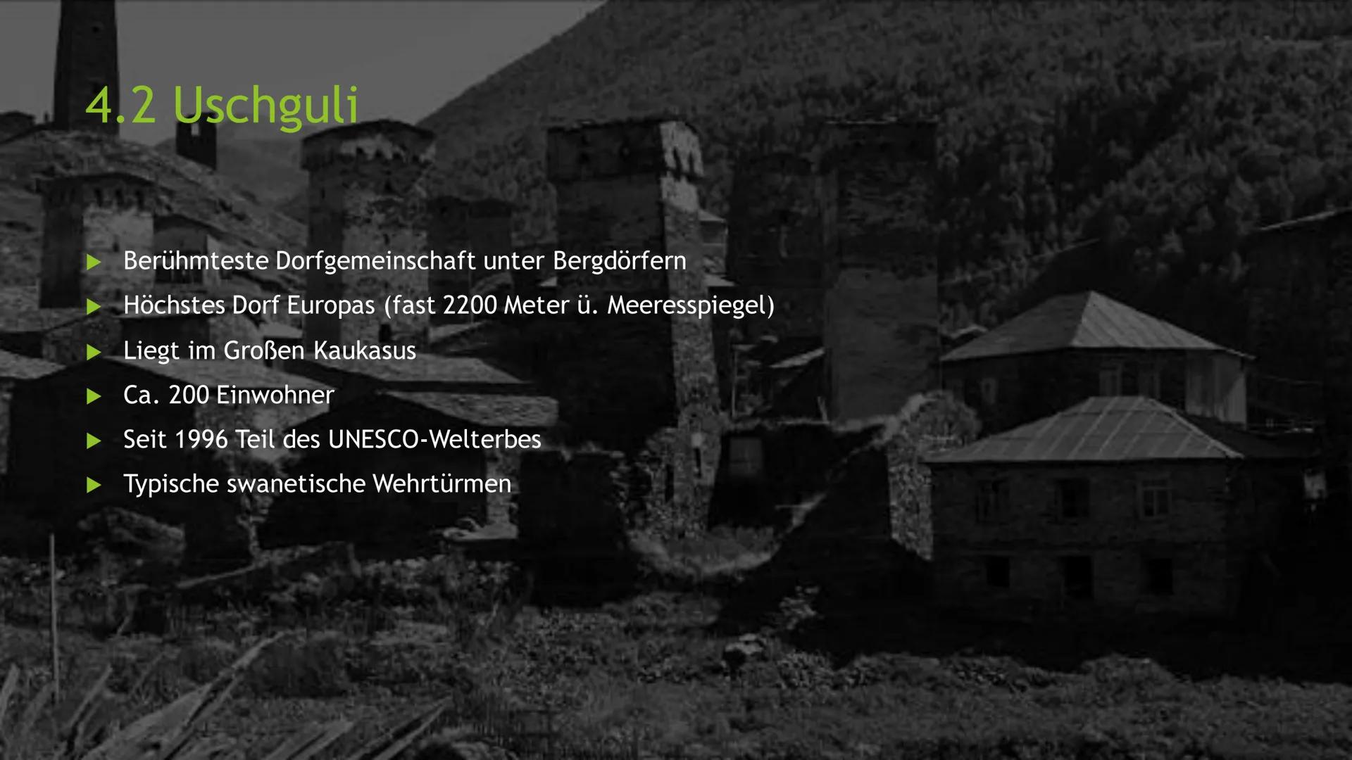 1. Basisinformationen Georgien
Eurasischer staat, liegt an der Grenze zwischen Europa und Asien im Südkaukasus, östlich des
Schwarzen Meeres