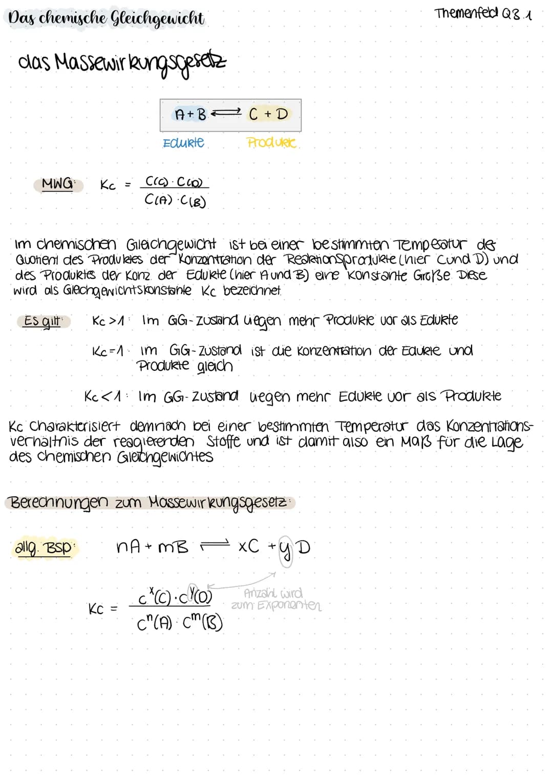Themenfeld
Das chemische Gleichgewicht Q3.1
Das chemische Gleichgewicht ist ein besonderer, stabiler und Zeitunabhängiger Zustand.
eines sto