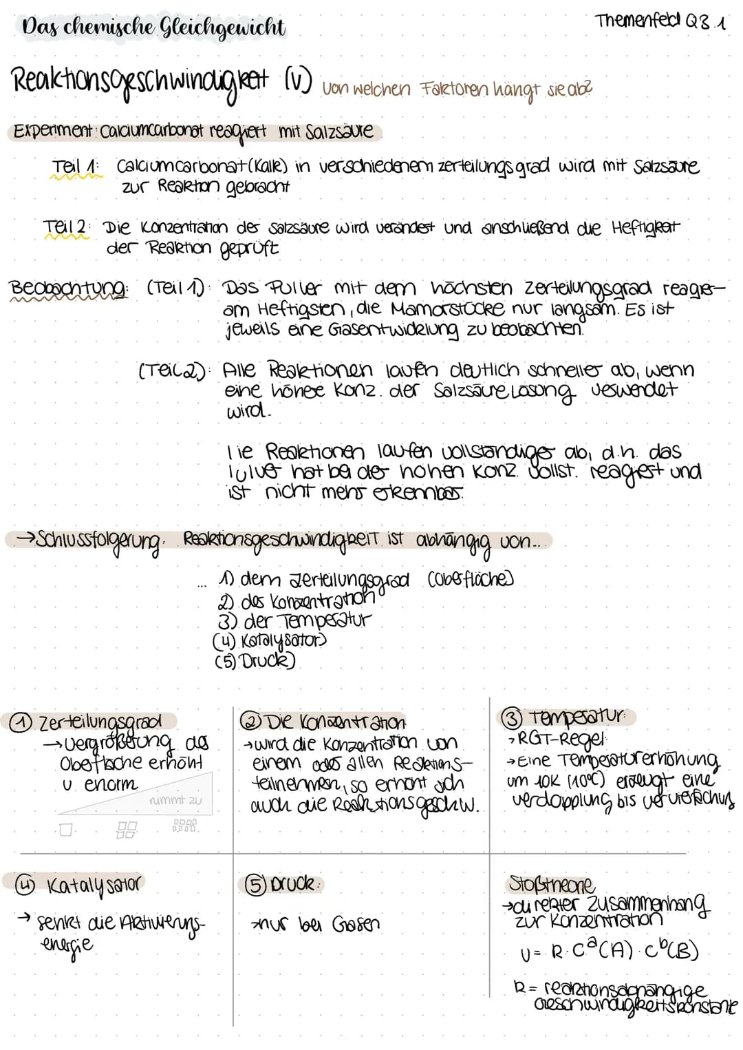 Themenfeld
Das chemische Gleichgewicht Q3.1
Das chemische Gleichgewicht ist ein besonderer, stabiler und Zeitunabhängiger Zustand.
eines sto