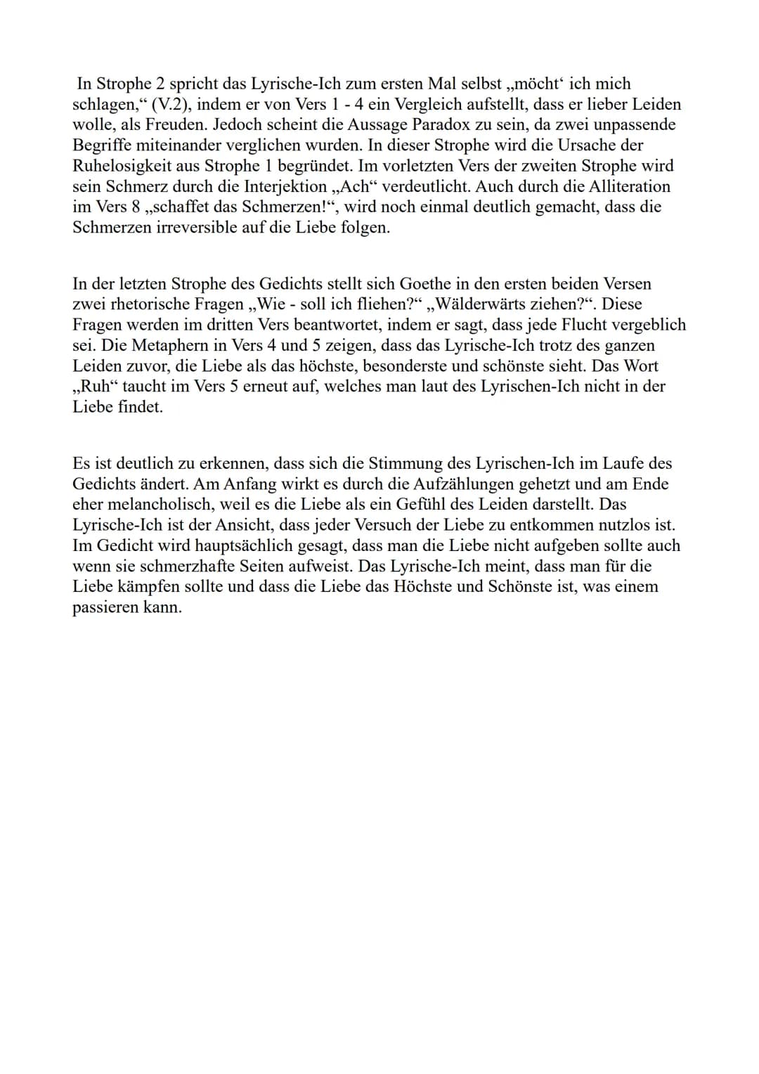 Gedichtsanalyse
Das Gedicht ,,Rastlose Liebe", verfasst von Johann Wolfgang von Goethe, welches
im Jahr 1776 veröffentlicht wurde, handelt v