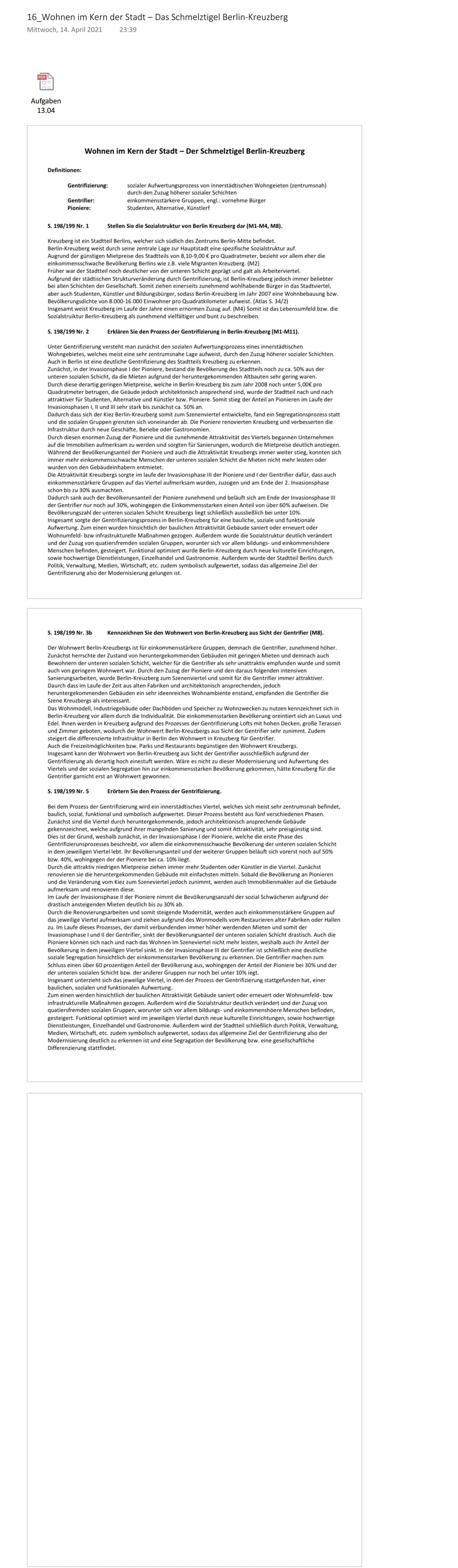 16 Wohnen im Kern der Stadt - Das Schmelztigel Berlin-Kreuzberg
Mittwoch, 14. April 2021
23:39
Aufgaben
13.04
Definitionen:
Wohnen im Kern d