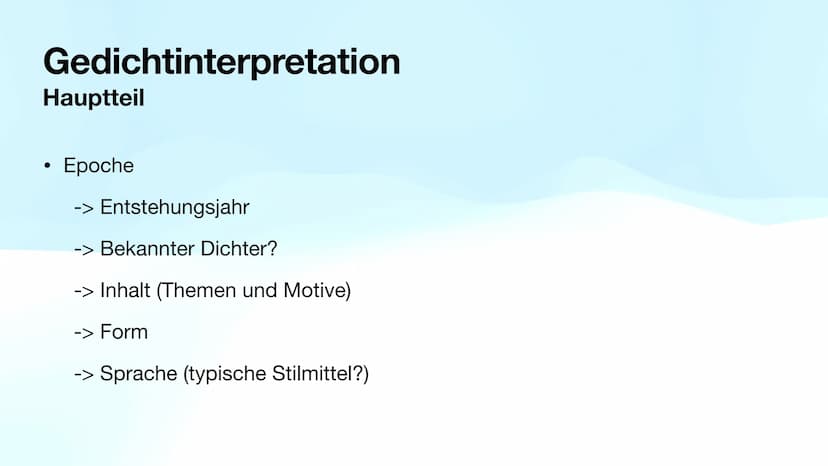 Methoden
Abi 23 NRW - Deutsch LK ●
●
●
Gedichtinterpretation ✓
Gedichtvergleich ✔
Szenenanalyse ✔
Sachtext ✔
Kurzgeschichte ✓
Erörterung (zu