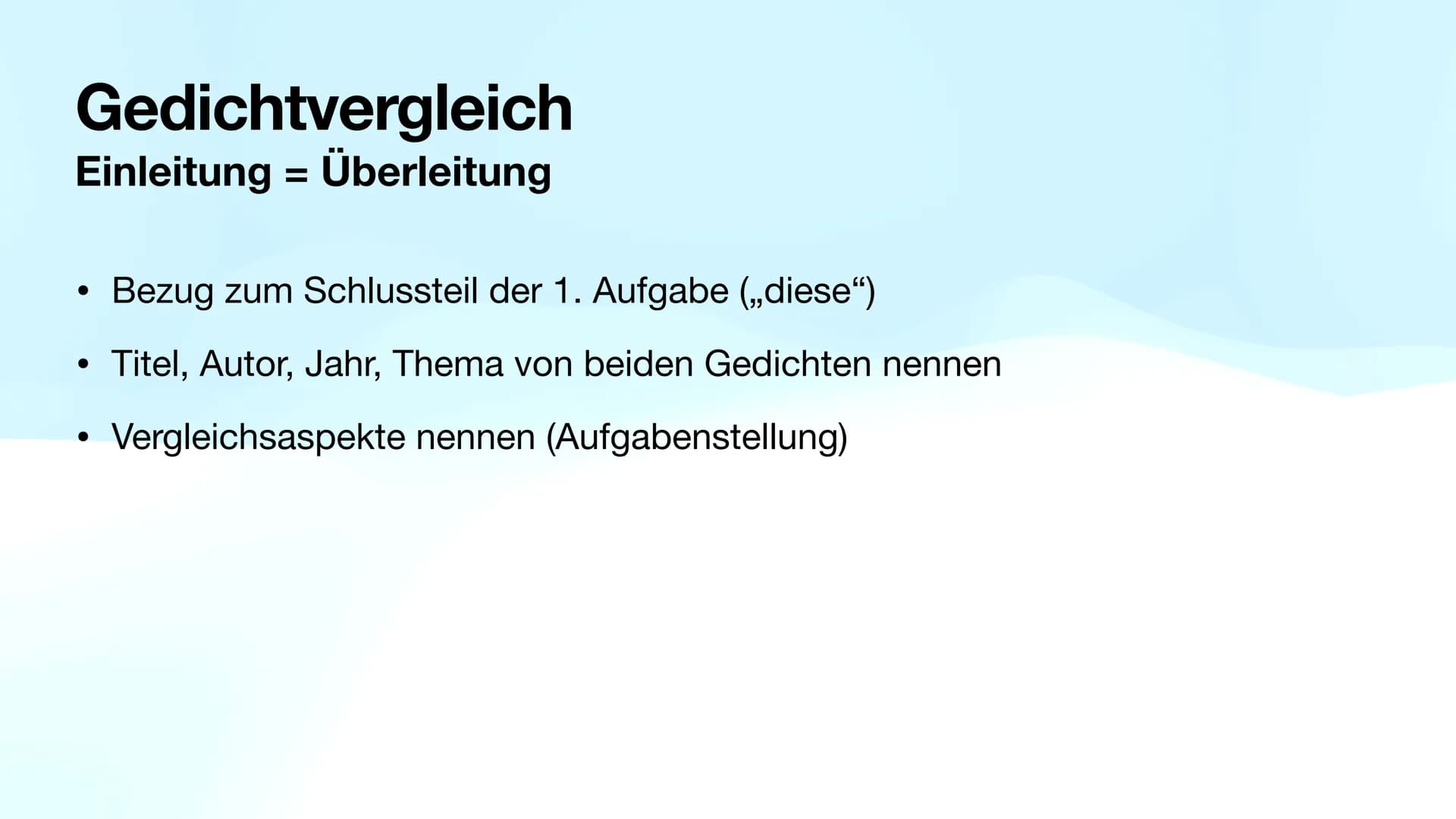 Methoden
Abi 23 NRW - Deutsch LK ●
●
●
Gedichtinterpretation ✓
Gedichtvergleich ✔
Szenenanalyse ✔
Sachtext ✔
Kurzgeschichte ✓
Erörterung (zu