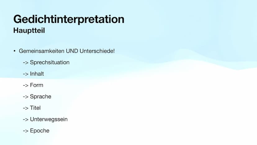 Methoden
Abi 23 NRW - Deutsch LK ●
●
●
Gedichtinterpretation ✓
Gedichtvergleich ✔
Szenenanalyse ✔
Sachtext ✔
Kurzgeschichte ✓
Erörterung (zu