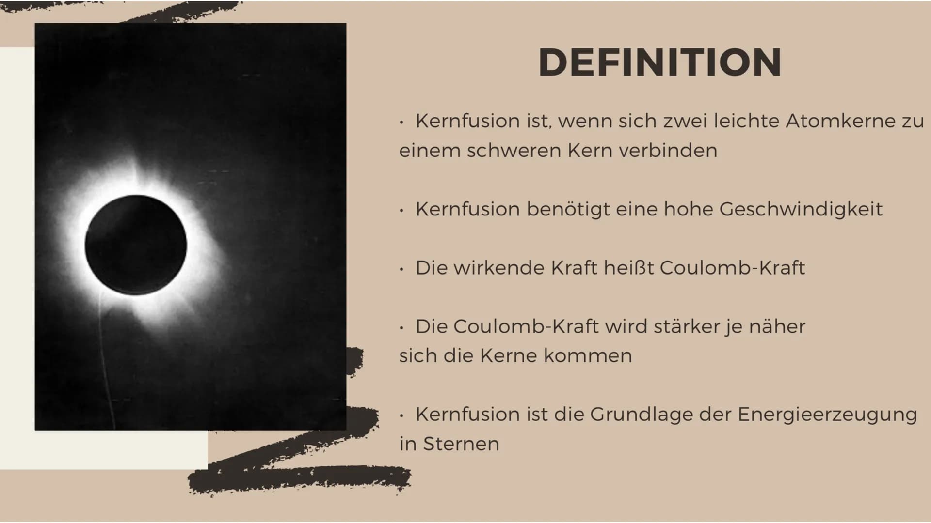 03/2021
DIE
Z
KERNFUSION ●
Inhalt:
Definition
●
• Erfinder
●
Vorkommen
Fusionsarten und Energie
gewinnen
Aufbau eines
Fusionsreaktors
•Kernf