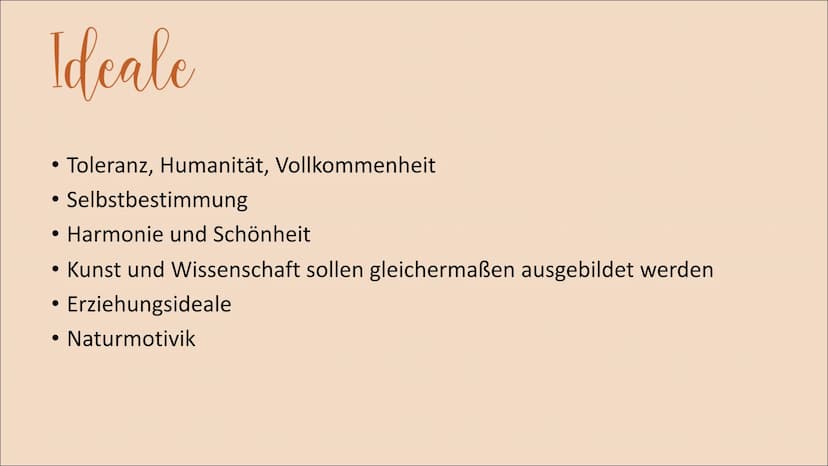 L
Weimarer
Klassik
L Weimarer Klassik
Definition
1786-1832 (Goethes erste Italienreise - Goethes Tod)
- Kulturraum Weimar und Jena
- Großer 