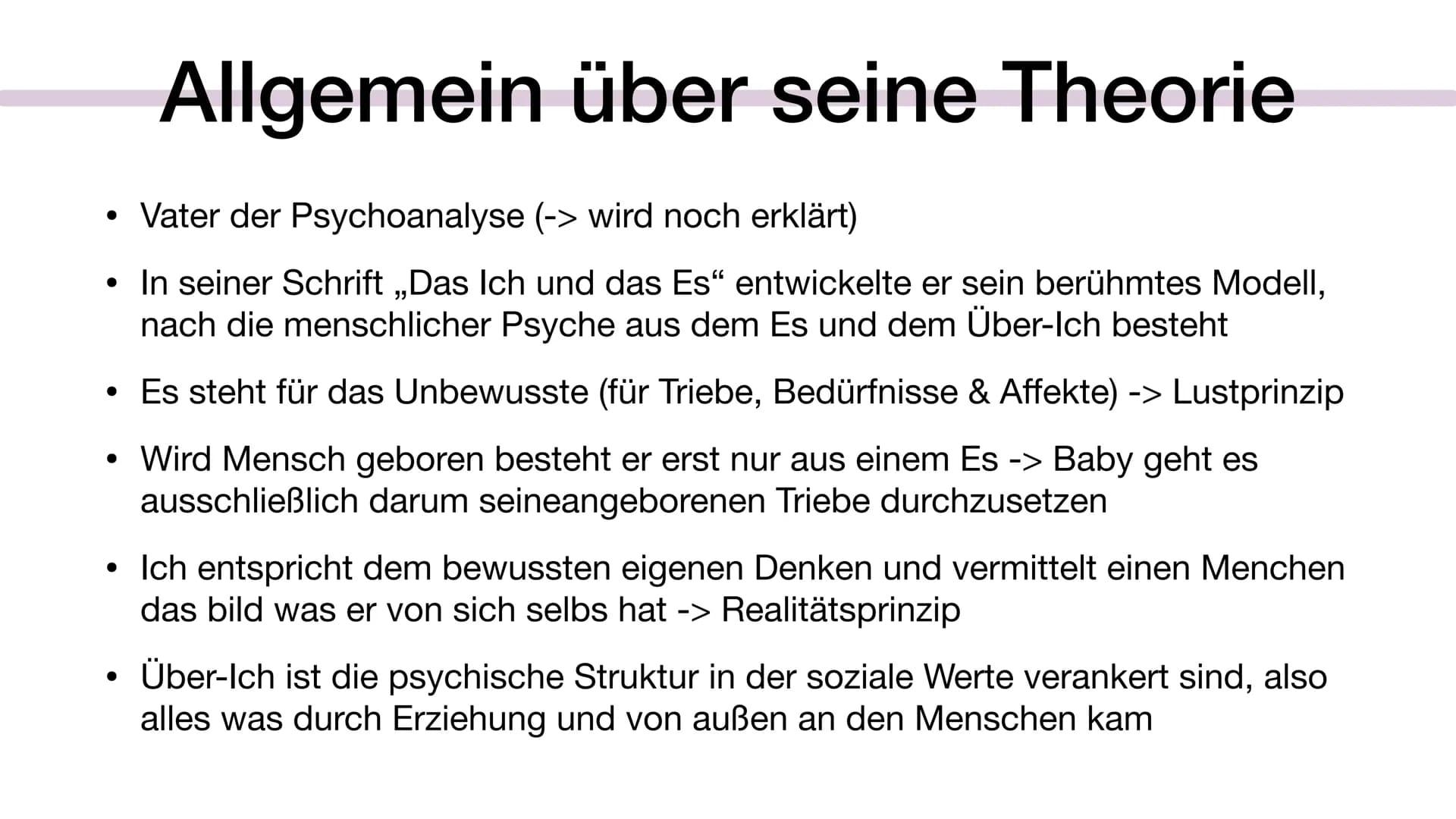 Pädagogik Freud
Zusammenfassungen für die Klausur
Ps. Ich bin auf einem
in NRW
Gymnasium ●
●
Allgemein
Eisbergmodell
• Freud Schaubild
Inhal