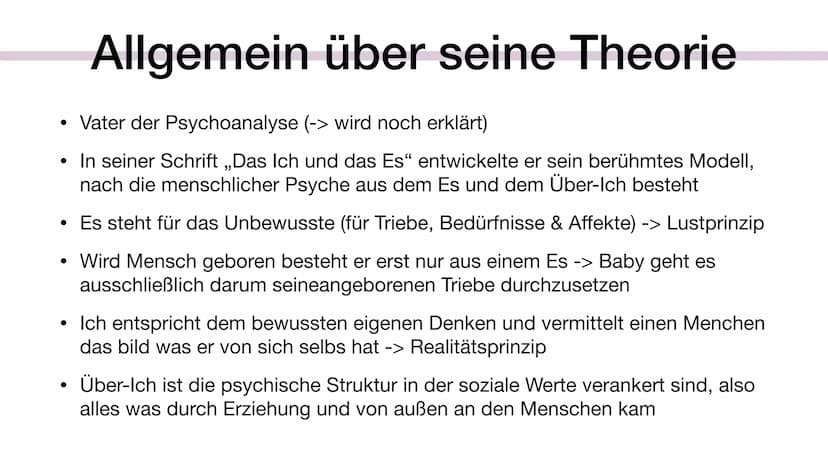 Pädagogik Freud
Zusammenfassungen für die Klausur
Ps. Ich bin auf einem
in NRW
Gymnasium ●
●
Allgemein
Eisbergmodell
• Freud Schaubild
Inhal