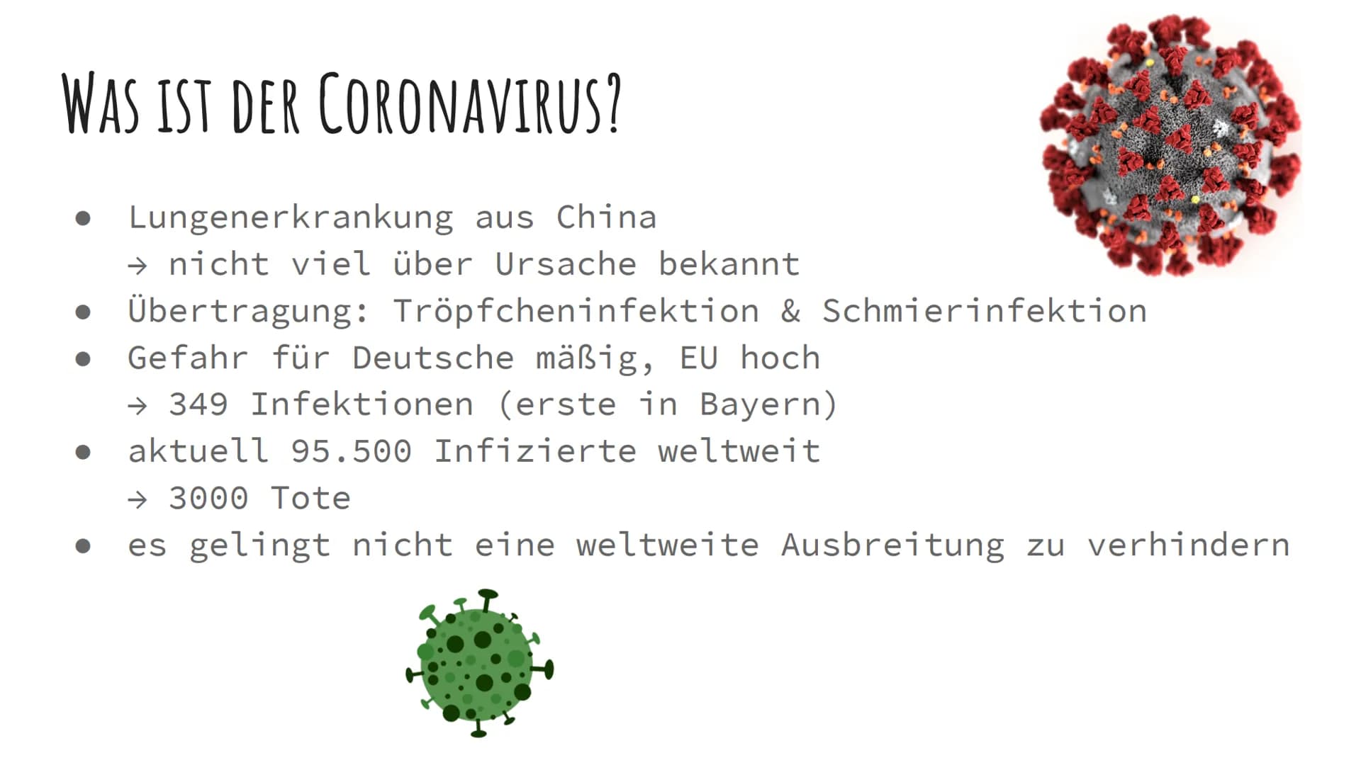 POLITIKZYKLUS
Am Beispiel des Coronavirus erklärt
Mayenna, Emily, Alea, Erik INHALTSVERZEICHNIS
Was ist der Coronavirus überhaupt?
Coronavir