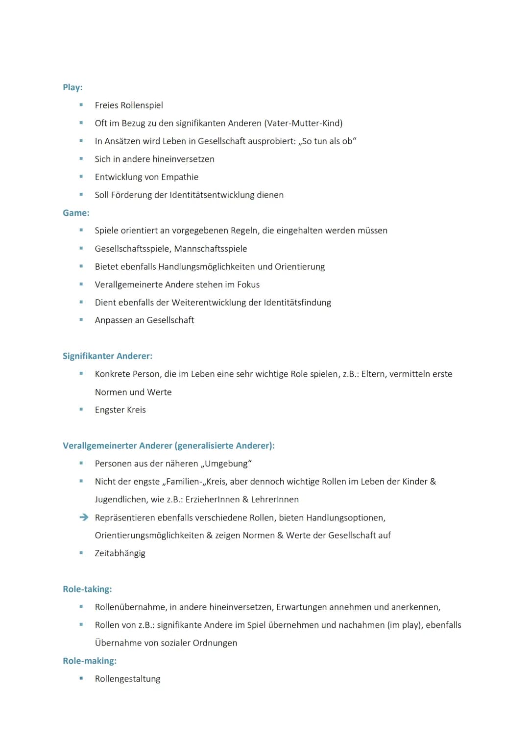 1:
→Der Mensch erschließt sich seine Einstellung zur Welt über Gesten und Symbole, insbesondere
das Symbolsystem der Sprache
Symbolischer In