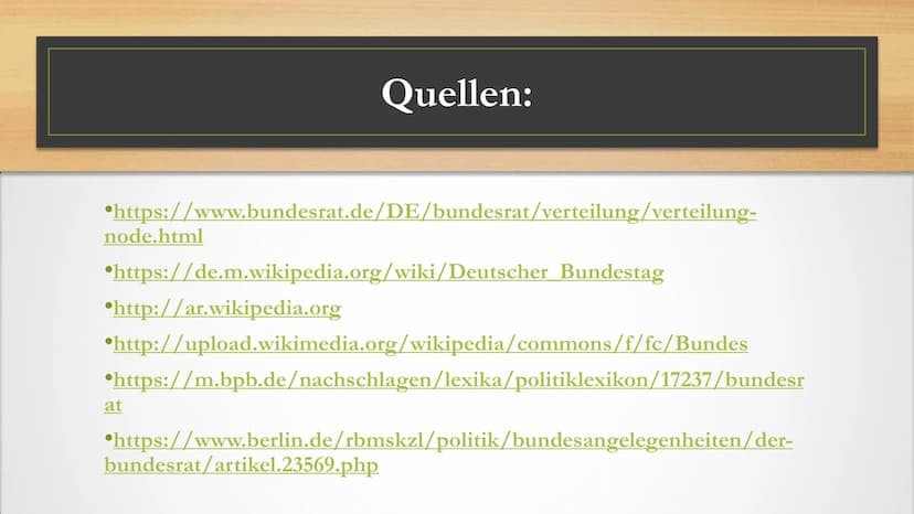 Der Bundesrat
Von: Al Massalmeh Btoul und
Altally Nagham ●
●
●
●
Gliederung:
Allgemeine Informationen
Zusammensetzung des Bundesrats
Funktio