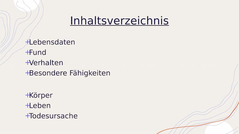 Amala &
Kamala
Von abi23_lernzettel
HIUND Inhaltsverzeichnis
Lebensdaten
+Fund
+Verhalten
+Besondere Fähigkeiten
+Körper
+Leben
+Todesursach