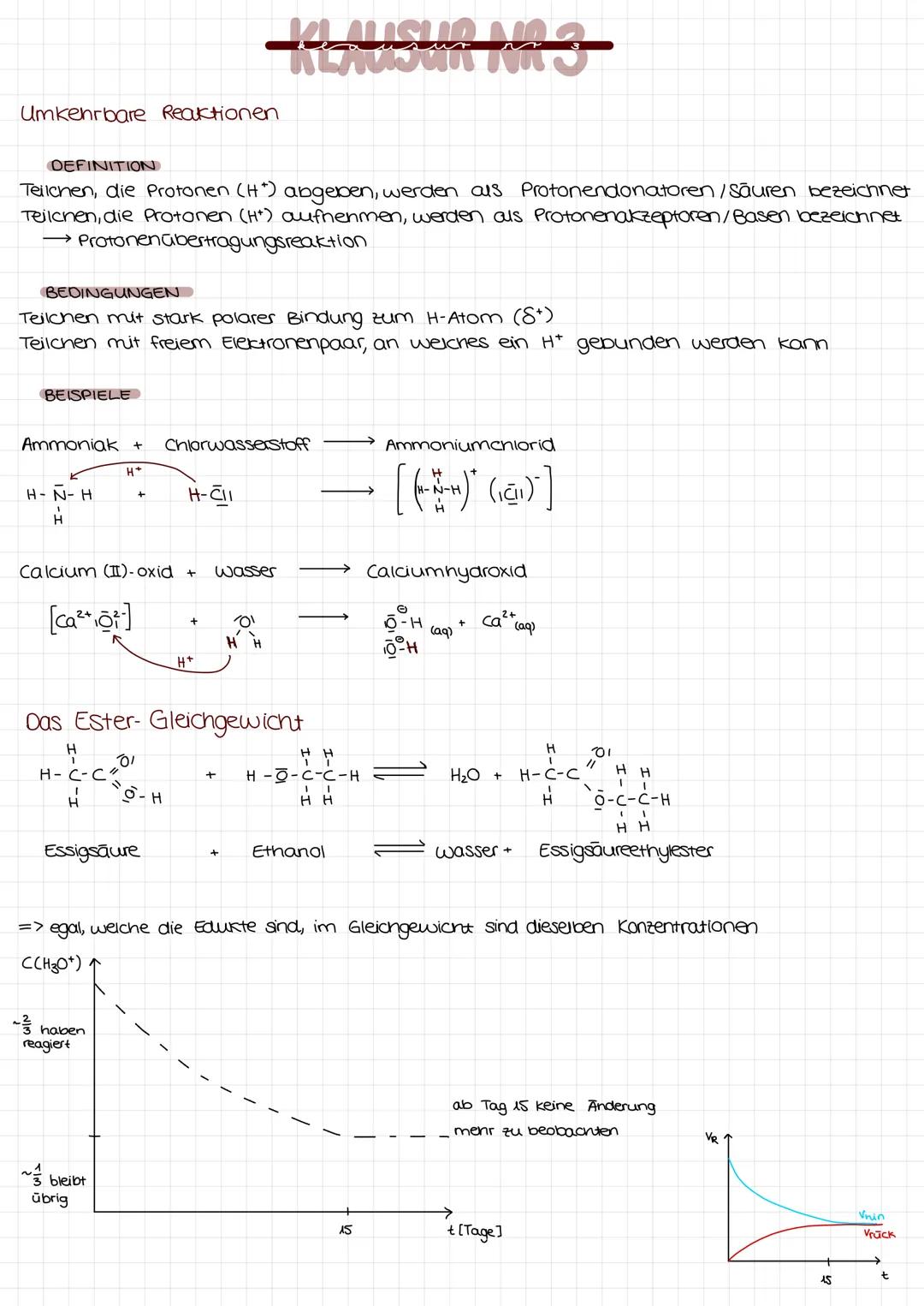 Umkehrbare Reaktionen
DEFINITION
Teilchen, die Protonen (H*) abgeben, werden als Protonendonatoren/säuren bezeichnet
Teilchen, die Protonen 