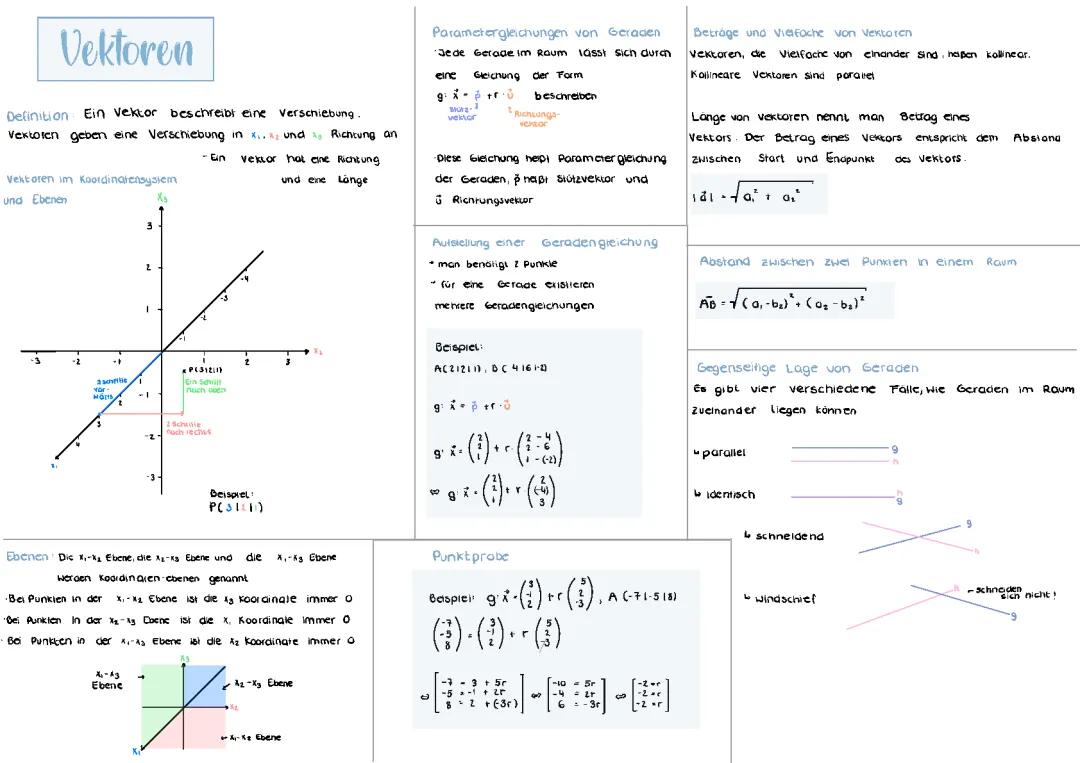 Einfach erklärt: Parametergleichung und Winkel zwischen Vektoren